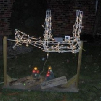 christmas lights cooking reindeer